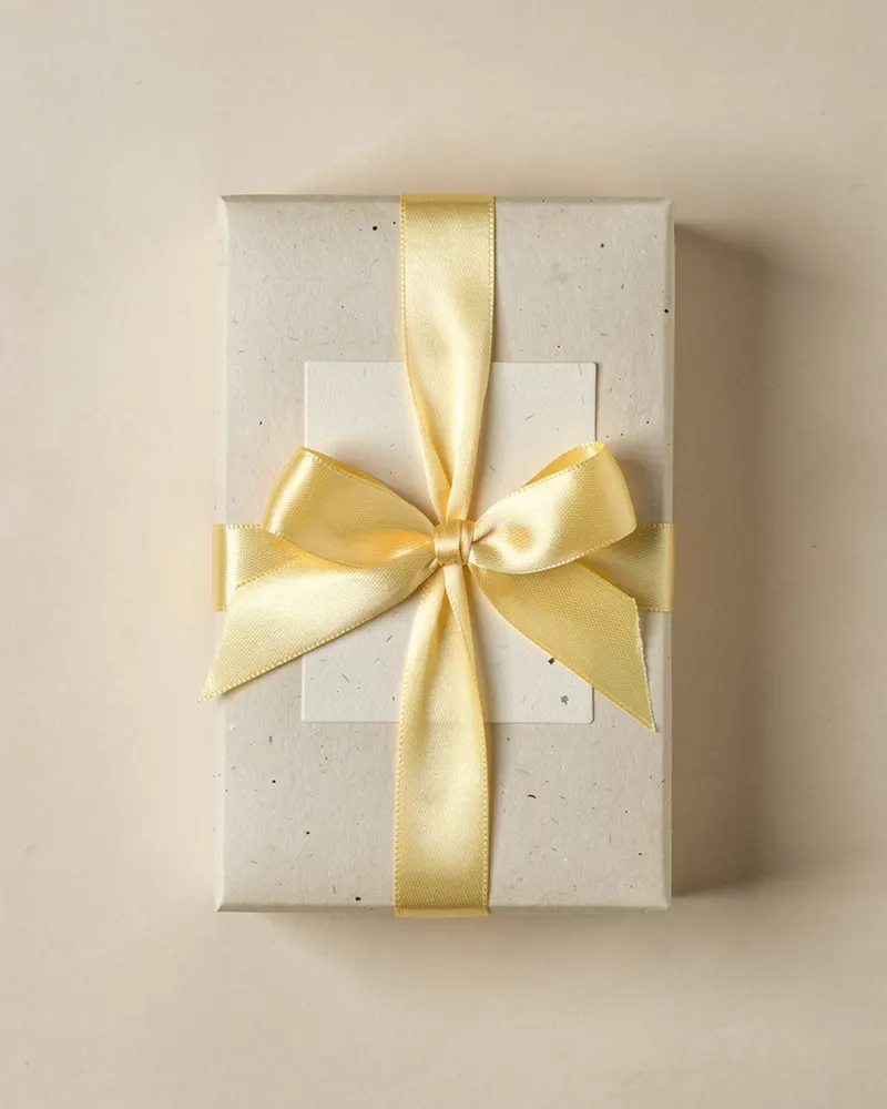 Marram Eau de Parfum gift-wrapped with a handwritten message card
